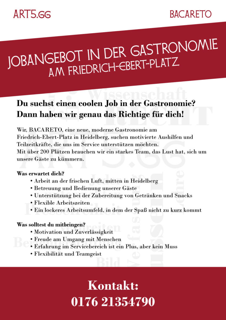 Jobangebot - Aushilfen und Teilzeitkräfte gesucht!